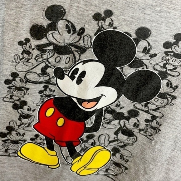 DISNEY | DISNEY KIDS SIZE (XXL 18) MICKEY MOUSE GRAY T-SHIRT. - Picture 4 of 4
